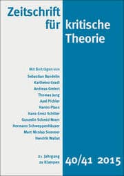 Cover von Zeitschrift für kritische Theorie / Zeitschrift für kritische Theorie, Heft 40/41 (2015)