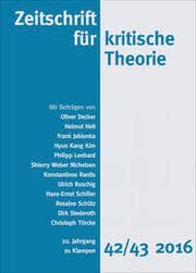 Cover von Zeitschrift für kritische Theorie / Zeitschrift für kritische Theorie, Heft 42/43 (2016)
