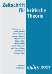 Cover von Zeitschrift für kritische Theorie / Zeitschrift für kritische Theorie, Heft 44/45 (2017)