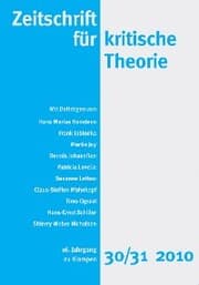 Cover von Zeitschrift für kritische Theorie / Zeitschrift für kritische Theorie, Heft 30/31