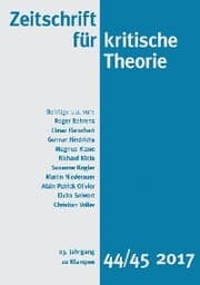 Cover von Zeitschrift für kritische Theorie / Zeitschrift für kritische Theorie, Heft 44/45