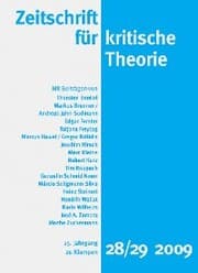 Cover von Zeitschrift für kritische Theorie / Zeitschrift für kritische Theorie, Heft 28/29