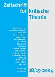 Cover von Zeitschrift für kritische Theorie / Zeitschrift für kritische Theorie, Heft 18/19