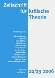 Cover von Zeitschrift für kritische Theorie / Zeitschrift für kritische Theorie, Heft 22/23
