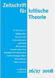 Cover von Zeitschrift für kritische Theorie / Zeitschrift für kritische Theorie, Heft 26/27