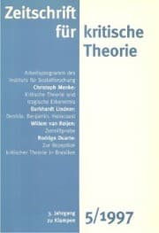 Cover von Zeitschrift für kritische Theorie / Zeitschrift für kritische Theorie, Heft 5 (1997)