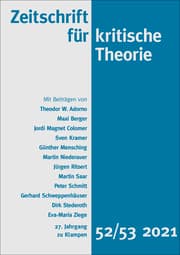 Cover von Zeitschrift für kritische Theorie / Zeitschrift für kritische Theorie, Heft 52/53