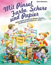 Cover von Mit Pinsel, Farbe, Schere und Papier