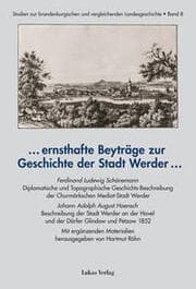Cover von ernsthafte Beyträge zur Geschichte der Stadt Werder