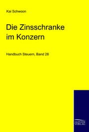 Cover von Die Zinsschranke im Konzern