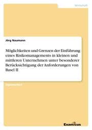 Cover von Möglichkeiten und Grenzen der Einführung eines Risikomanagements in kleinen und mittleren Unternehmen unter besonderer Berücksichtigung der Anforderungen von Basel II