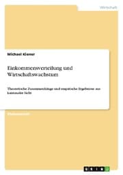 Cover von Einkommensverteilung und Wirtschaftswachstum