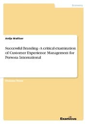 Cover von Successful Branding - A critical examination of Customer Experience Management for Persona International