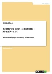 Cover von Einführung eines Handels mit Stimmrechten