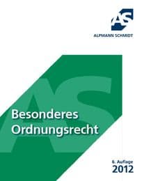 Cover von Besonderes Ordnungsrecht 2012