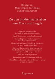 Cover von Zu den Studienmaterialien von Marx und Engels