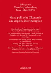 Cover von Marx' politische Ökonomie und Aspekte ihrer Rezeption