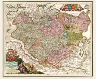 Cover von Historische Karte: Holstein mit den Herzogtümern Stormarn, Dithmarschen, Wagrien und Holstein im Jahr 1712