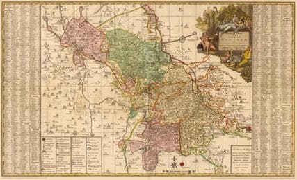 Cover von Historische Karte: Ämter Meissen, Nossen, Oschatz und Wurtzen, 1750