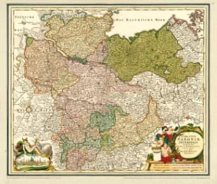 Cover von Historische Karte: Norddeutschland - mit den Herzogtümern Holstein, Mecklenburg, Lüneburg, Braunschweig, dem Herzogtum Magdeburg, der Grafschaft Dannenberg und dem Bistum Hildesheim, um 1720- (Plano)