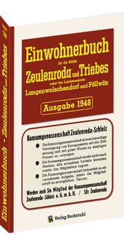 Cover von Adressbuch - Einwohnerbuch für die Städte Zeulenroda und Triebes nebst den Landgemeinden Langenwolschendorf und Pöllwitz - Ausgabe 1948