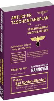 Cover von Amtlicher Taschenfahrplan der Reichsbahndirektion HANNOVER - Jahresfahrplan 1942/43