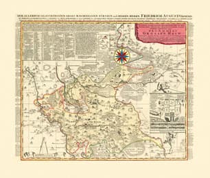 Cover von Historische Karte: Amt Großenhain 1730 (Plano)