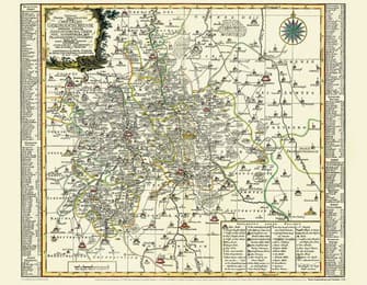 Cover von Historische Karte: Ämter Augustusburg, Chemnitz, Sachsenburg mit Frankenberg und Stollberg 1758