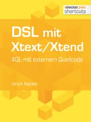 Cover von DSL mit Xtext/Xtend. 4GL mit externem Quellcode