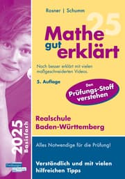 Cover von Mathe gut erklärt Realschule Baden-Württemberg 2025
