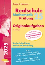 Cover von Mathematik-Prüfung 2025 Originalaufgaben Realschule Baden-Württemberg