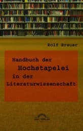 Cover von Handbuch der Hochstapelei in der Literaturwissenschaft