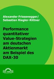 Cover von Performance quantitativer Value-Strategien am deutschen Aktienmarkt am Beispiel des DAX-30