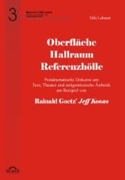 Cover von Oberfläche - Hallraum - Referenzhölle: Postdramatische Diskurse um Text, Theater und zeitgenössische Ästhetik am Beispiel von Rainald Goetz' 'Jeff Koons'.