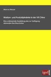 Cover von Marken- und Produktpiraterie in der VR China