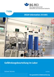 Cover von T 034 - Gefährdungsbeurteilung im Labor