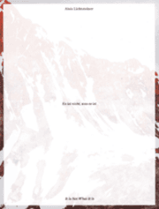 Cover von Alois Lichtsteiner. Es ist nicht, was es ist