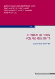 Cover von Festgabe zu Ehren von Andrzej Szmyt