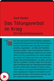 Cover von Das Tötungsverbot im Krieg