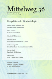 Cover von Mittelweg 36 - Perspektiven der Geldsoziologie
