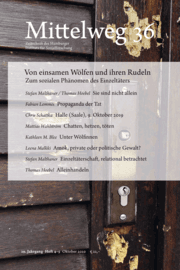 Cover von Von einsamen Wölfen und ihren Rudeln. Zum sozialen Phänomen des Einzeltäters