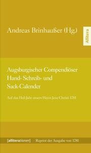 Cover von Augsburger Compendiöser Hand-, Schreib- und Sack-Calender