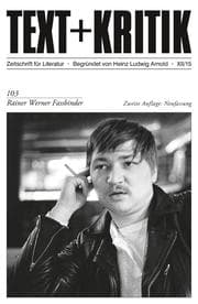 Cover von TEXT+KRITIK 103/2. Aufl. Neuf. - Rainer Werner Fassbinder