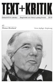 Cover von TEXT+KRITIK 43 - Thomas Bernhard