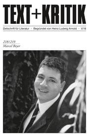Cover von TEXT + KRITIK 218/219 - Marcel Beyer