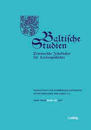 Cover von Baltische Studien, Pommersche Jahrbücher für Landesgeschichte. Band 107 NF