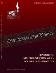 Cover von Ernährung im medizinischen Werk des Moses Maimonides