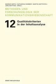 Cover von Qualitätskriterien in der Inhaltsanalyse