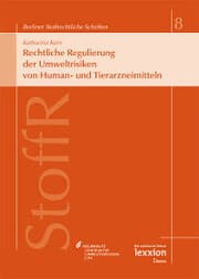 Cover von Rechtliche Regulierung der Umweltrisiken von Human- und Tierarzneimitteln