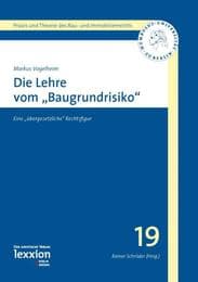 Cover von Die Lehre vom 'Baugrundrisiko'